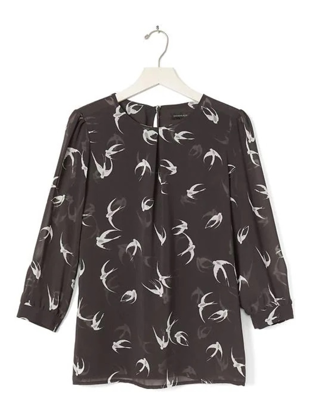 SWALLOW PRINT BLOUSE BANANA REPLUBLIC